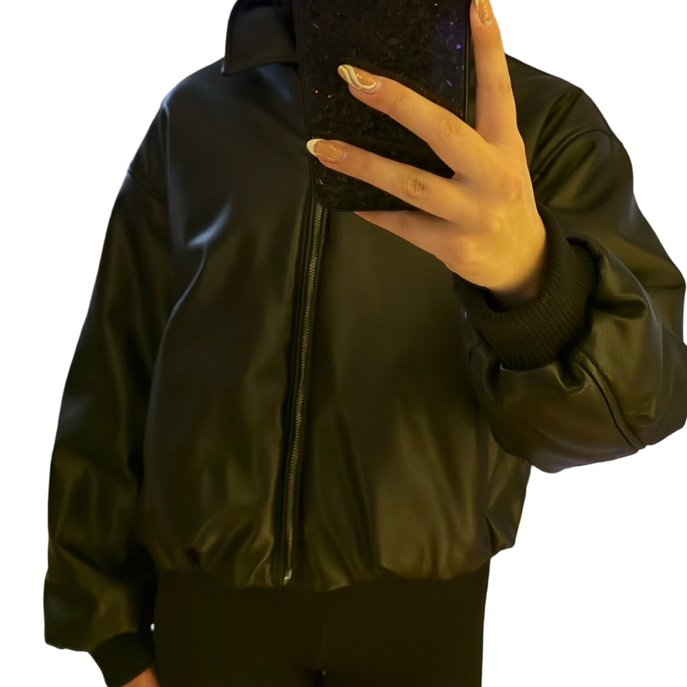 Garage Black Leather Jacket